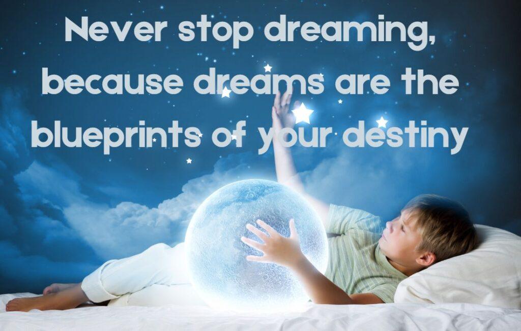 A kid is in dream